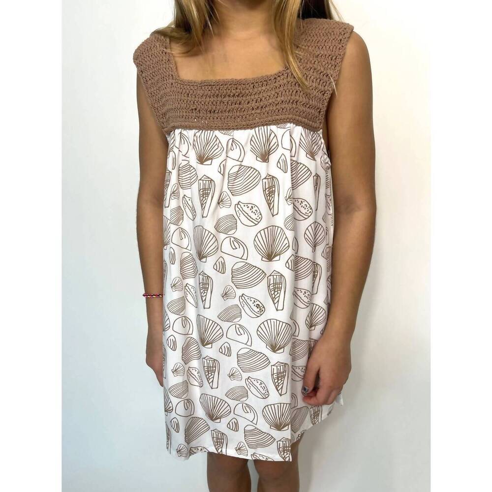NEW SKEMO girls' crystal code mechis dress in choco
